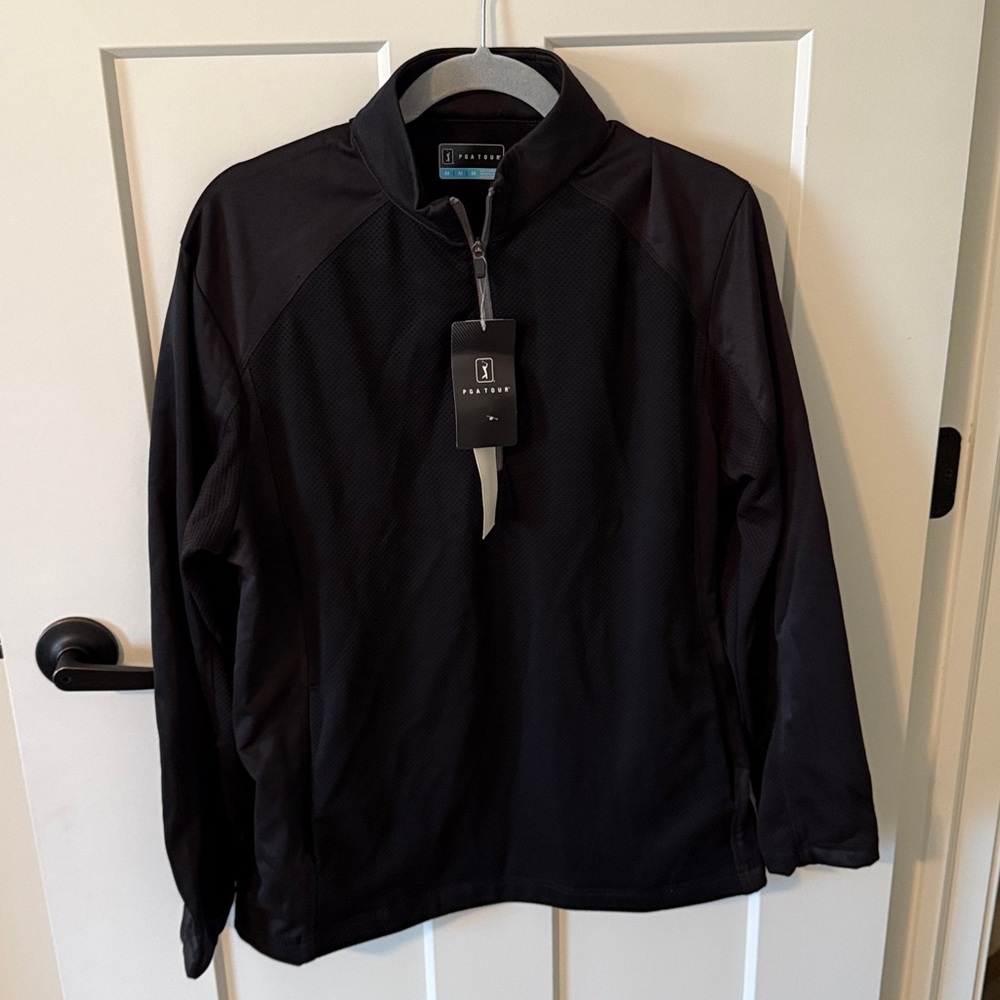PGA Tour Black Long Sleeve Pullover